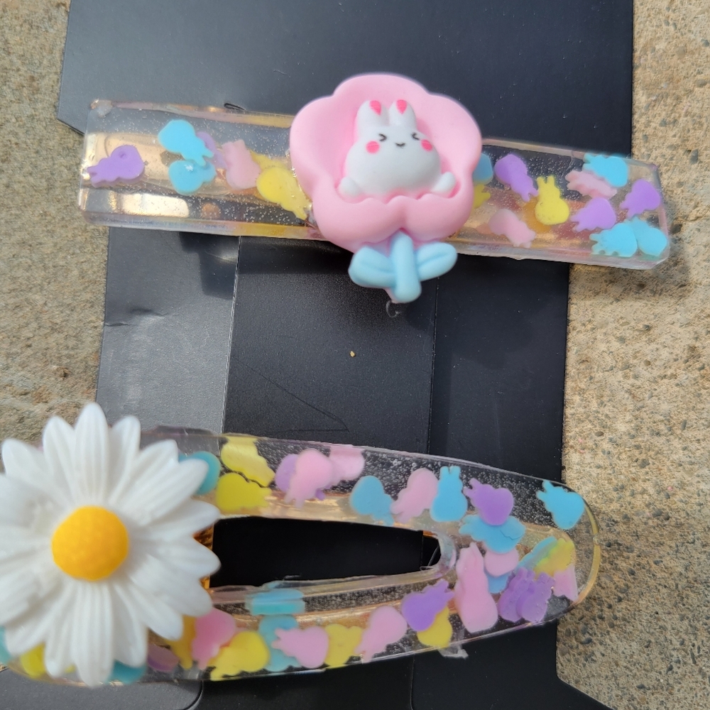 Resin barrettes - Picture 4 of 4
